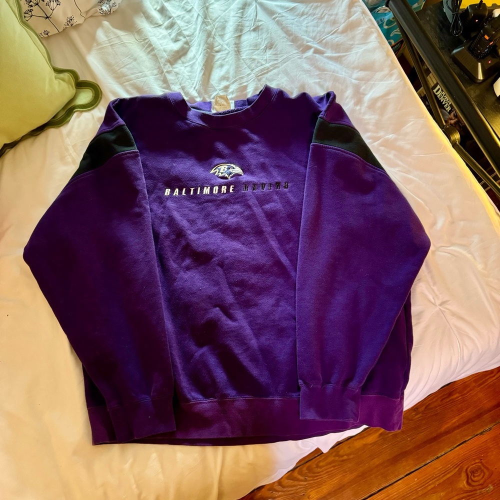 Baltimore Ravens Long Sleeve Crew Neck Sweater